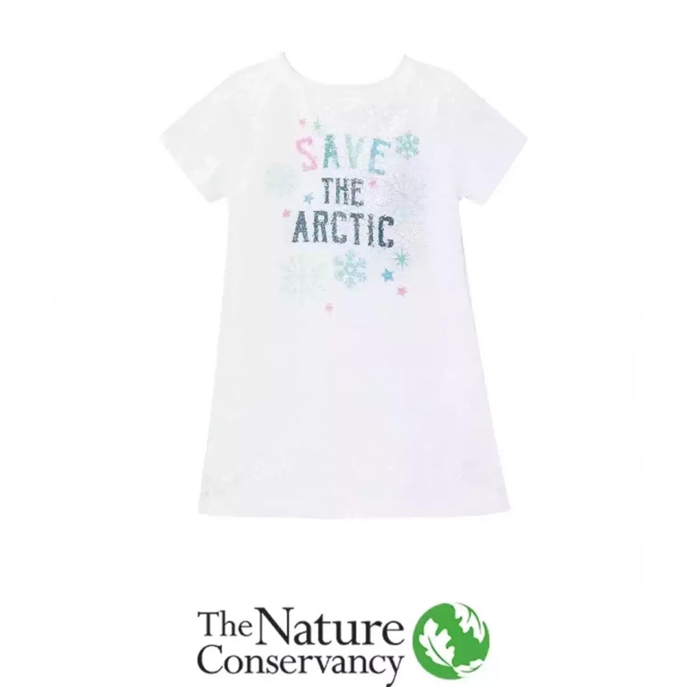 Peek Kids Save the Arctic Sequin Dress Size 8